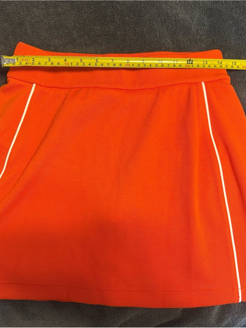 Women’s Spanx Orange Athletic Skort with White Piping